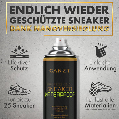Vorteile im Überblick: effektiver Schutz, einfache Anwendung, reicht für bis zu 25 Paar Sneaker