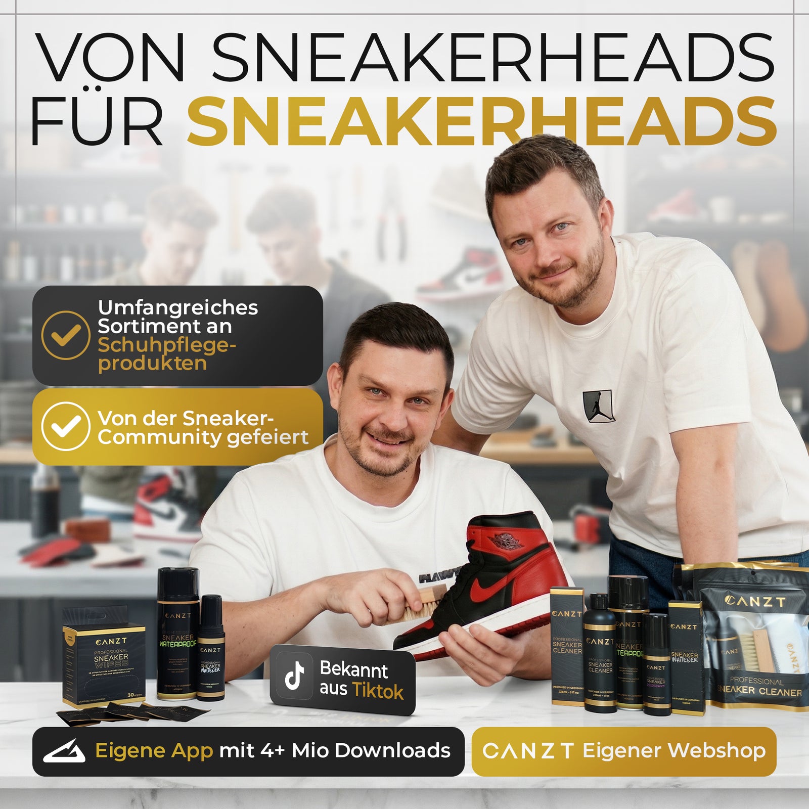 Die Gründer von Canzt in ihrem Lager
