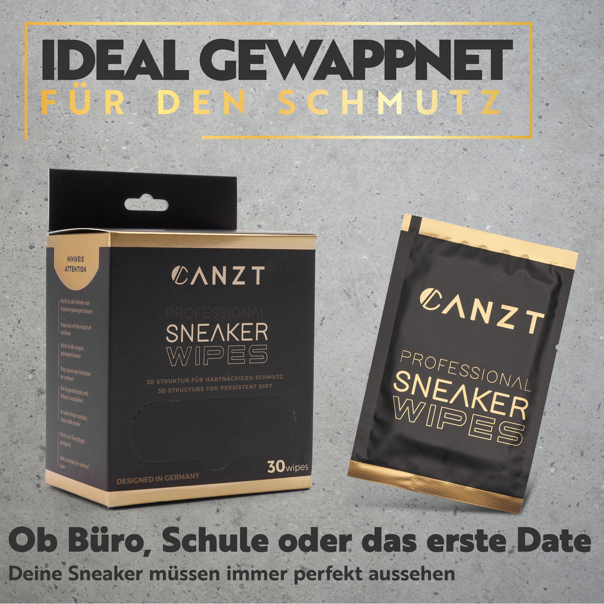 Sneaker Wipes für unterwegs: ob Büro, Schule oder das erste Date