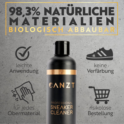 98,3 % natürliche Materialien, biologisch abbaubar und für jedes Obermaterial geeignet